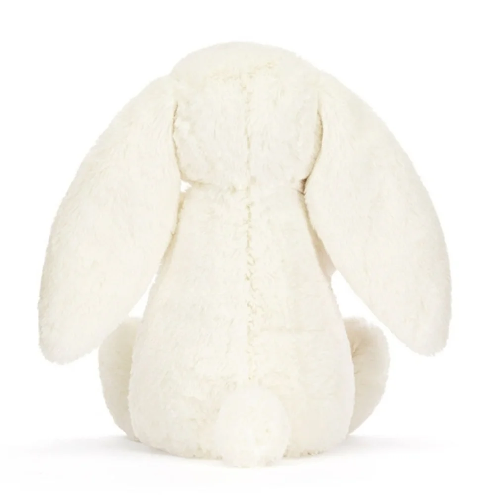 Jellycat Cream Bunny With Rose Soft & Plush 12.2x4.7x3.5" BNWT Authentic - Picture 3 of 7